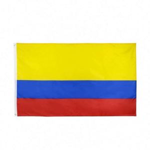 Banderas Colombianas de Poliéster Impresas en Serigrafía, Rojas, Amarillas y Azules, de 3x5 pies, con Logotipo Personalizado al por Mayor - Product Image 2