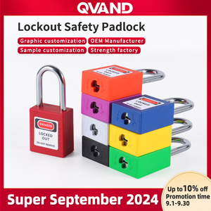 Qvaun keyed khác nhau Loto Ổ khóa-an toàn padlocks cho khóa tagout nhựa an toàn khóa thẻ ra thiết bị khóa an toàn khóa - Product Image 2