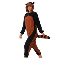 Combinaison de nuit en peluche en gros, motif animal de dessin animé, unisexe, pour adulte, idéale pour les fêtes costumées et le carnaval