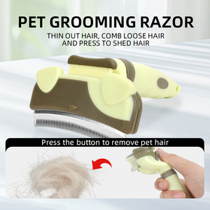 Brosse de nettoyage pour poils d'animaux, pour chiens et chats, élimination des nœuds et des poils lâches, brosses professionnelles pour le toilettage des chiens - Product Image 4