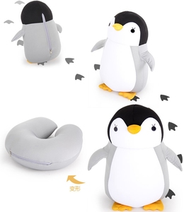 หมอนรองคอรูปตัว U แบบ 2-in-1 ลายการ์ตูนสัตว์ ดีไซน์แปลงร่างได้ สำหรับเดินทางบนเครื่องบินและในรถยนต์ เพื่อรองรับและพักผ่อนคอ ขายดี - Product Image 5