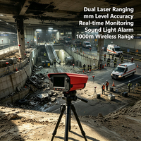 Traceur de déplacement pour manoir privé en bord de mer, double laser, précision millimétrique, étanchéité IP66, télécommande, détection de subsidence de falaise multi-unités