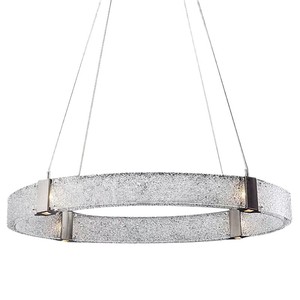 Lustre LED rond moderne en verre nordique pour salon et salle à manger, E27, commande par interrupteur à tête unique - Product Image 5