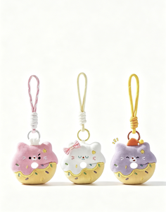 Lindo Llavero de Peluche de Gato Donut, Colgante de Gato de Peluche de Dibujos Animados, Súper Suave, 0-10cm, Unisex, Adorno para Bolsos, Cumpleaños, Festividades - Product Image 1