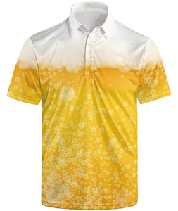 Men's <b>Golf</b> <b>Shirt</b> Short Sleeve 100% Polyester Knitted Moisture Wicking <b>Funny</b> Casual Summer Top 180g Fabric - Product Image 1