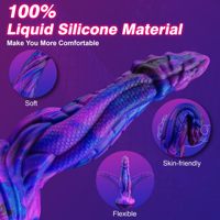 Riesiges Silikon 8,9 Zoll Monster Dragon Dildo G-Punkt Prostata Lila Fantasy Sexspielzeug Alien Knot Dildo mit starkem Saugnapf