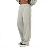 Pantalon de survêtement personnalisé pour homme, coupe oversize, jambe large, style décontracté streetwear, 100% coton, OEM ODM, fournisseur en gros