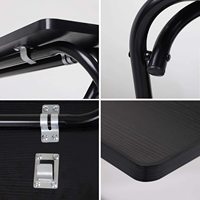Échantillon GRATUIT Bureau d'ordinateur pliable, table PC à 2 niveaux pour le bureau à domicile, poste de travail pour petit espace, sans assemblage
