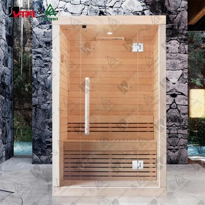 ห้องซาวน่าอบไอน้ำแบบดั้งเดิม รุ่นใหม่ ซีรีส์ SIP-I058 ยี่ห้อ <span class=keywords><strong>Vapa</strong></span> Direct Manufacturer  แบบฟูลสเปกตรัม ทำจากไม้เฮมล็อก สำหรับ 1 คน เหมาะสำหรับใช้ในโรงแรม - Product Image 2