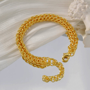 premium seamless woven cuban reflective glossy unisex <b>copper</b> factory wholesale <b>bracelets</b> - Product Image 3