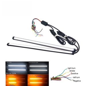 Tira de Luces LED para Motocicleta, DC 12V, Tira Flexible DRL, Tiras LED de Doble Color, Luces Estroboscópicas para Automóvil - Product Image 5