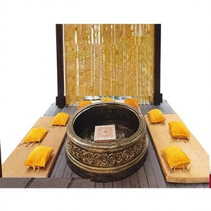 Urli ไฟเบอร์ออปติกแบบดั้งเดิมสำหรับเจ้าสาวและเจ้าบ่าวซื้อพิธี haldi สวยงามพิธีชงชาเส้นใยสีทอง - Product Image 2