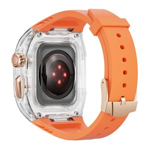 ชุดอุปกรณ์ตกแต่งใสหรูหรา Upro สำหรับ Apple Watch Series 11 10 ขนาด 46 มม. 42 มม. เคสใสทำจาก PC พร้อมสายรัดข้อมือซิลิโคนแบบนุ่มปรับได้สำหรับเล่นกีฬา - Product Image 6