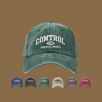 Gorras de Béisbol de Algodón Lavado Sin Estructura, Estilo Dad Hat, 6 Paneles, Visera Curva, Logotipo Bordado Personalizado