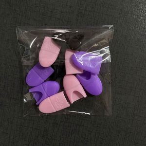 Lot de 10 clips en silicone pour dissolvant de vernis à ongles, capuchons de nettoyage pour gel, dégraissant, protections pour doigts, outils de manucure - Product Image 3