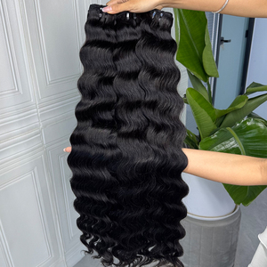 Extensions de cheveux vierges vietnamiens bouclés en plumes, pré-séparées, tissées à la machine, double trame, micro-liens, toutes couleurs, pour livraison directe - Product Image 3
