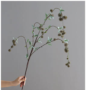 Conos peludos de rama larga Flores artificiales Sala de estar Mueble de TV Techo DE BODA Decoraciones de pie - Product Image 5