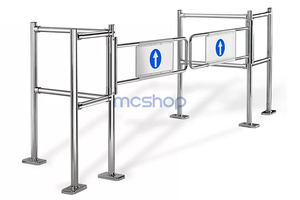 Puerta oscilante de barrera unidireccional para supermercado, diseño mecánico de acero de un solo lado para almacenamiento y control de acceso a tiendas - Product Image 3
