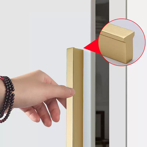Moderner Minimalistischer Aluminiumlegierungs-Zuggriff Gerader Langer Schranktürgriff Möbelbeschlag für Kleiderschrank Schublade - Product Image 3