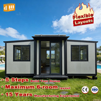 Maison modulaire préfabriquée personnalisable, maison conteneur extensible avec cuisine et salle de bain pour appartement et petite maison familiale