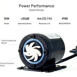 Pompe à eau Daco Min 12V DC 3,43 GPM 19,6 pieds de hauteur de refoulement, moteur sans balais avec adaptateur pour chauffe-eau solaires, pompe à eau solaire 12V DC Ultra - Product Image 4