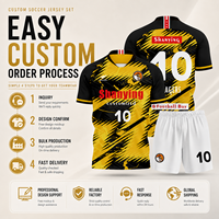 Ensemble de maillots de football personnalisés OEM ODM, usine, polyester, séchage rapide, impression par sublimation, uniforme d'équipe de football, vêtements de sport de football