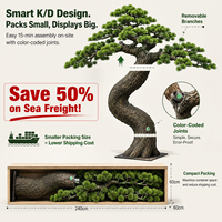 Grand arbre de pin artificiel de 1,8 m (6 pieds) pour extérieur, plante artificielle, faux pin, arbre artificiel pour intérieur, décoration commerciale, vente en gros