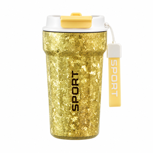 Large Capacity Portable Pure Titanium Coffee <b>Cup</b> 380ml Water Tumbler with <b>Straw</b> - Product Image 1