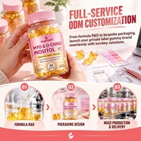 OEM AegleWell Myo D-Chiro Inositol 40:1 Gummies Sans Sucre Équilibre Hormonal Complément Alimentaire pour Femmes Folate Vitamine D3 B12 Zinc