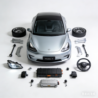 Kits de carrosserie pour pare-chocs avant Tesla Model 3/Y - Plastique ABS léger, robuste, fixation par boulons, ajustement universel, boulons de taille standard