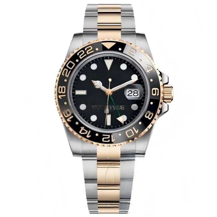 Cassa Bicolore Nero - Quadrante Nero - Cinturino Bicolore