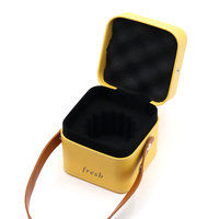 Boîte cadeau de thé jaune portable faite à la main avec emballage personnalisé en couleur pour thé et tasse