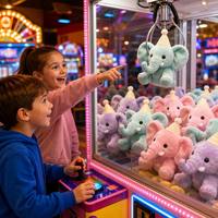Vente en gros usine : Peluche Éléphant Rembourrée de 8 Pouces - Poupée Animale en Velours Doux de Haute Qualité pour Cadeau Enfant et Prix de Machine à Pinces