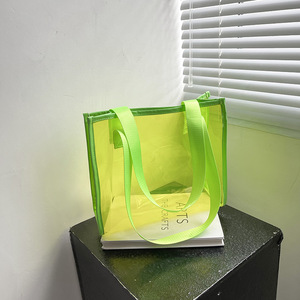 Boutique professionnelle vente au détail étanche pliant accepter logo personnalisé sac à provisions en plastique PVC réutilisable écologique - Product Image 3
