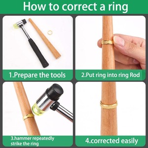 Varilla de madera maciza para dar forma a anillos, ajustador de oro y plata, corrector para reparación de deformaciones bucales, herramientas y equipos de joyería para redondear. - Product Image 2