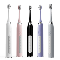 Cepillo de Dientes Eléctrico Portátil de Viaje, 5 Modos, Recargable, con Cabezales de Repuesto, Cepillo de Dientes Sónico para Adultos