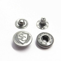 Bouton pression en métal en gros usine 15MM pièces de ressort en laiton personnalisées bouton pression pour accessoires de vêtement