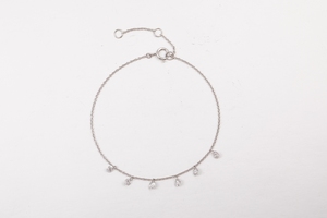 Nouveau Bracelet de Joaillerie Fine avec Pierre Bulle Sertie en Bezel, Charme Diamant de Laboratoire en Or Massif 10K - Product Image 4