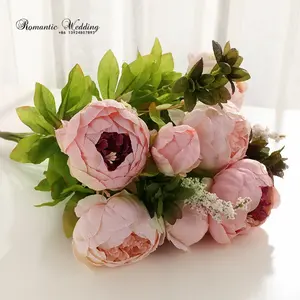 Fiori artificiali di alta qualità peonia fiore di seta eventi di nozze centrotavola per la casa fiori artificiali decorazione matrimonio