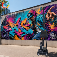 Impresora de Pared Vertical 3D Industrial Hanjie, Máquina Automática para Pintar Paredes en Interiores y Exteriores