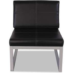 Silla cubo sin brazos Alera ALE serie Ispara, 26-3/8 x 31-1/8 x 30, material metálico negro/plateado - Product Image 5