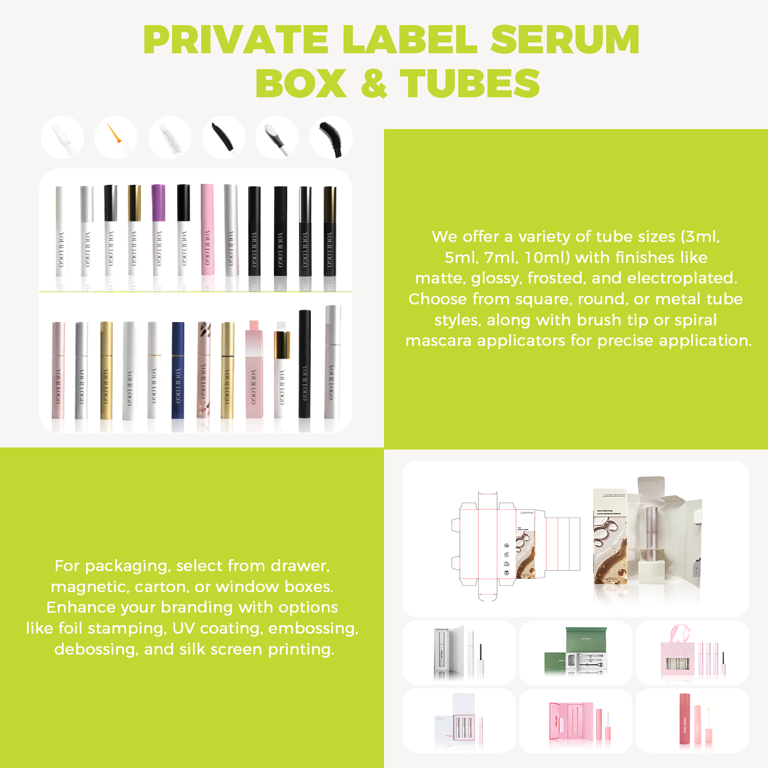 Tubes et emballages en marque blanche