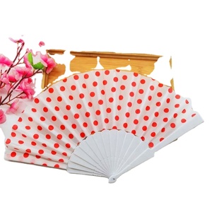 Abanico de mano de plástico con diseño de lunares estilo español de 23 cm para decoraciones de boda o regalos, estilo romántico - Product Image 6