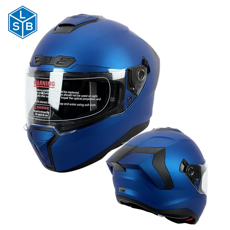 Helm perlindungan wajah penuh untuk motor, helm balap motor olahraga selempang titik merah grosir Oem