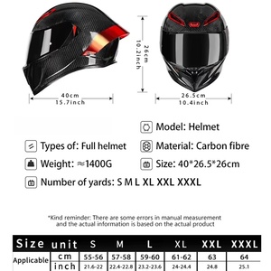 <span class=keywords><strong>Casco</strong></span> de motocicleta de cara completa de fibra de carbono de doble lente de primer rango, cascos de carreras de cola grande novedosos Vintage - Product Image 2