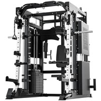 Ensemble de machine Smith multifonctionnelle pour salle de sport à domicile - Construction en acier Q235 pour un entraînement complet de la force des bras et de la poitrine