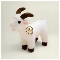 Porte-clés mignon en peluche mini chèvre, poupée mouton moelleuse, ornement à suspendre au sac, porte-clés assorti pour couple, cadeau créatif