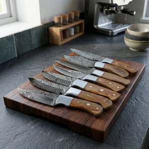 Handcrafted Damascus Steel Twist Hunter <b>Knife</b> with 58-60HRC Hardness and 3-Year Warranty for Retailers - Product Image 1