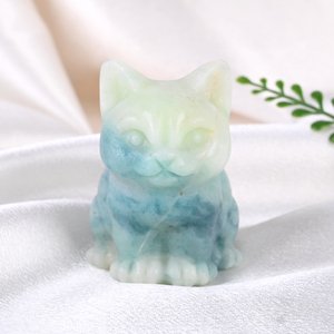 Vente en gros de pierres de guérison en cristal naturel, chat en cristal sculpté à la main pour la décoration - Product Image 3