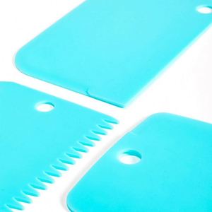 3Pc Cake Decorating Pastry Tools Custom Plastic Dough Knife Scraper Plain Spatulas Cutters Hot Sale Safe Baking Tools - Product Image 5
